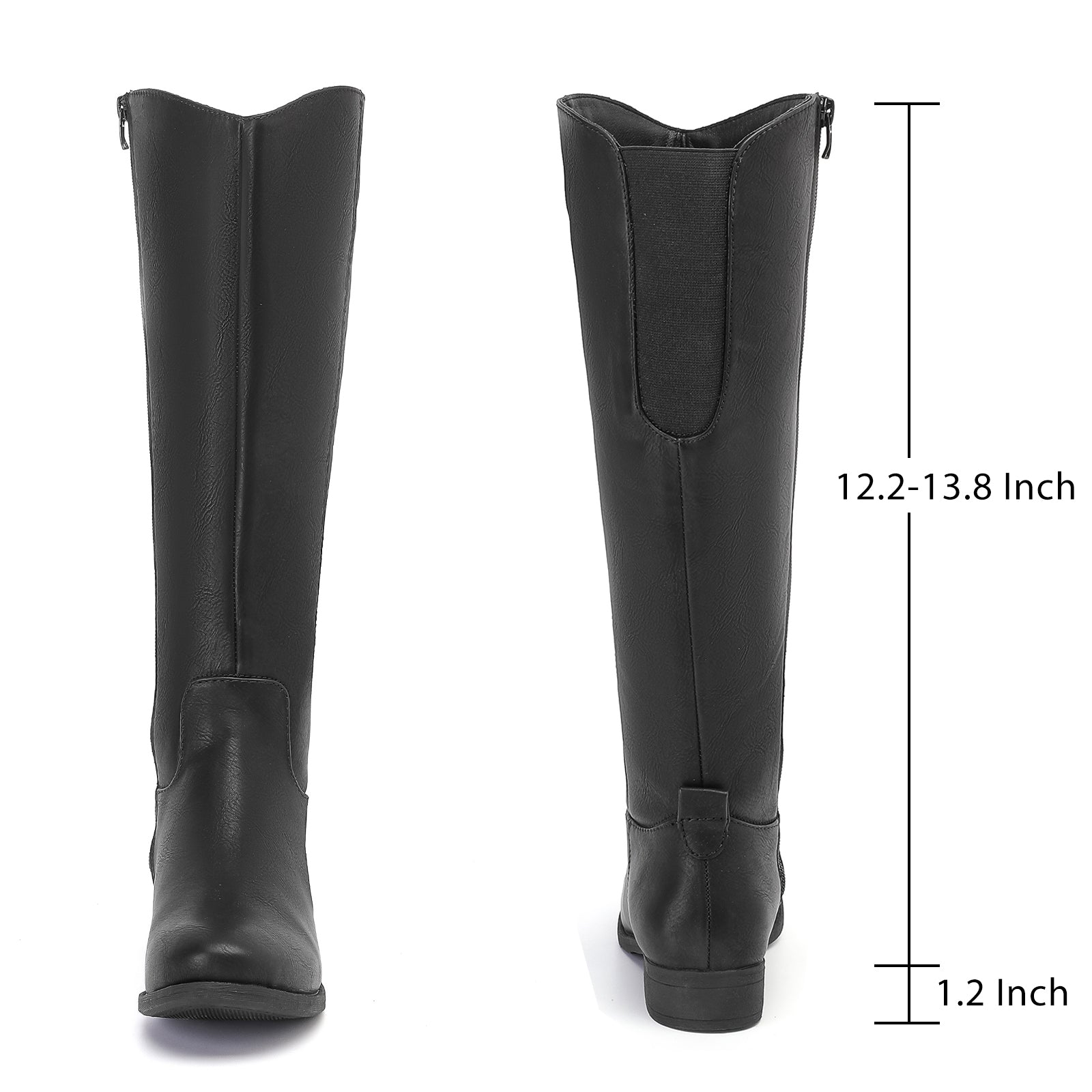 Ruiee Knee High Boots for Women Comfort Stylish Casual Round Toe Tall Riding Combat Boot Classic Fashion Fall Winter Knee-High Flat Boots.