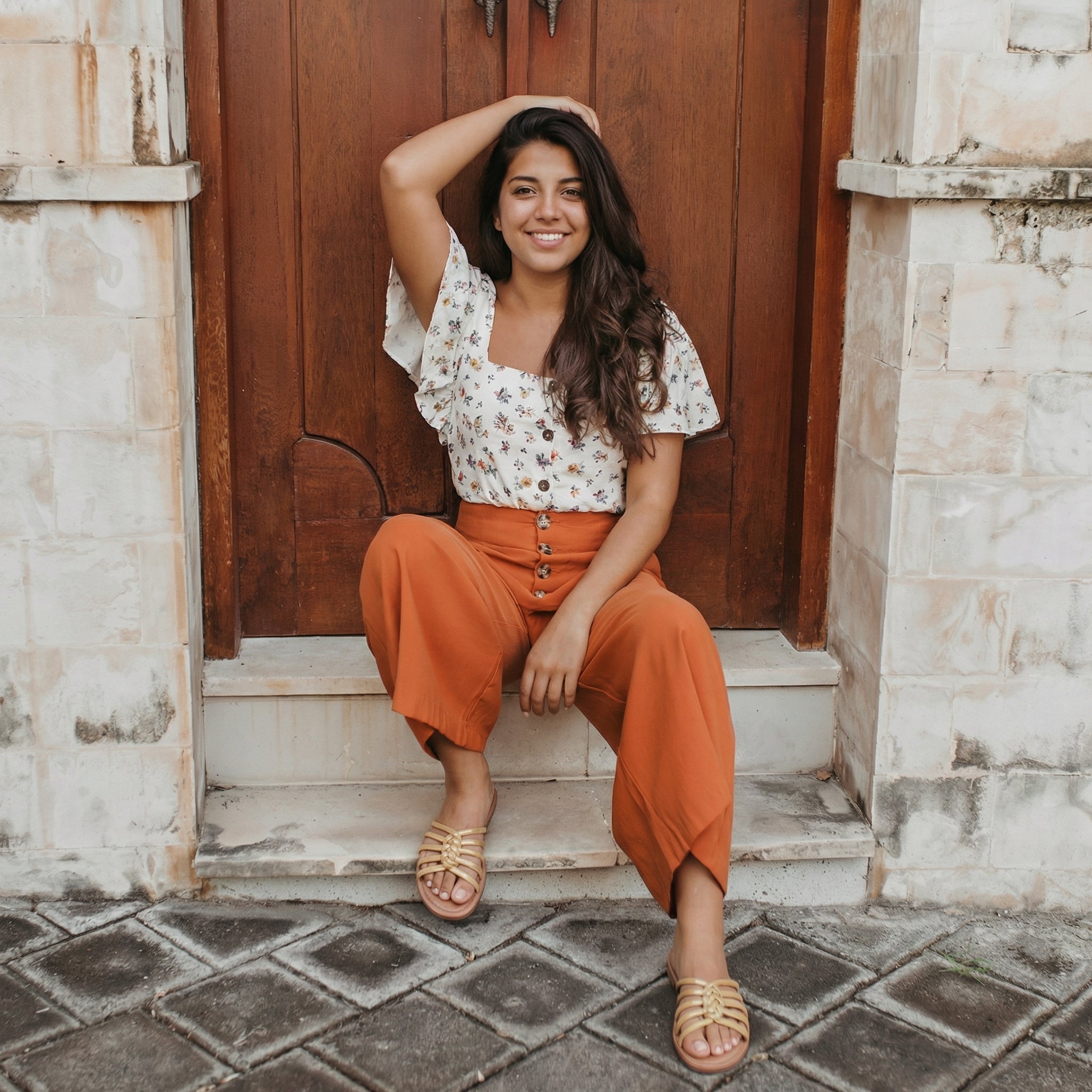 Ruiee Wide Width Sandals for Women, Summer Slide Sandals Casual Flat Wide Feet Slides Comfort Braided Slip on Sandals Open Toe Beach Shoes for Women.