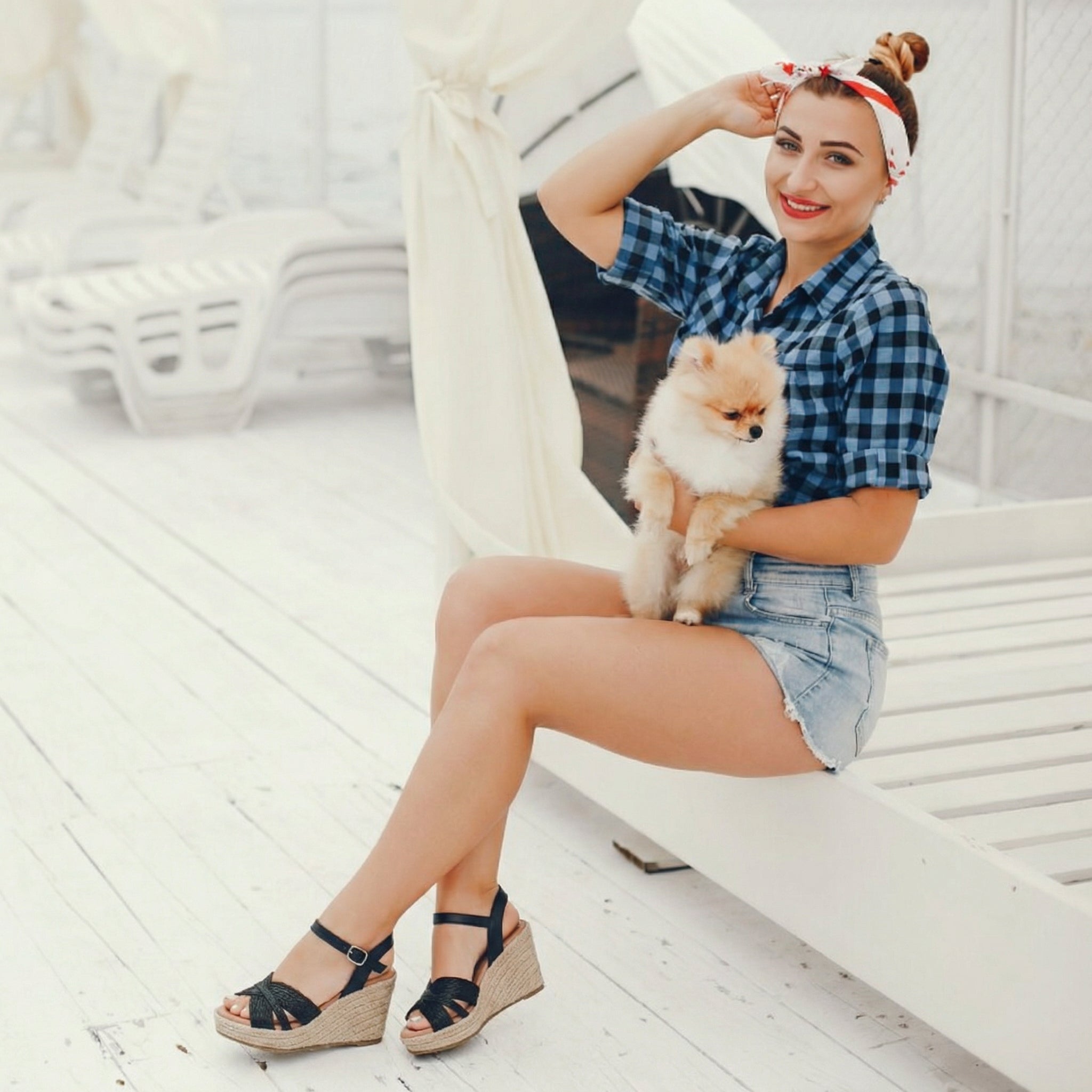 Ruiee Wide Width Wedge Sandals for Women, Ankle Strap Cute Round Toe Summer Shoes Platform Espadrille Wedge Dressy Womens Sandals.