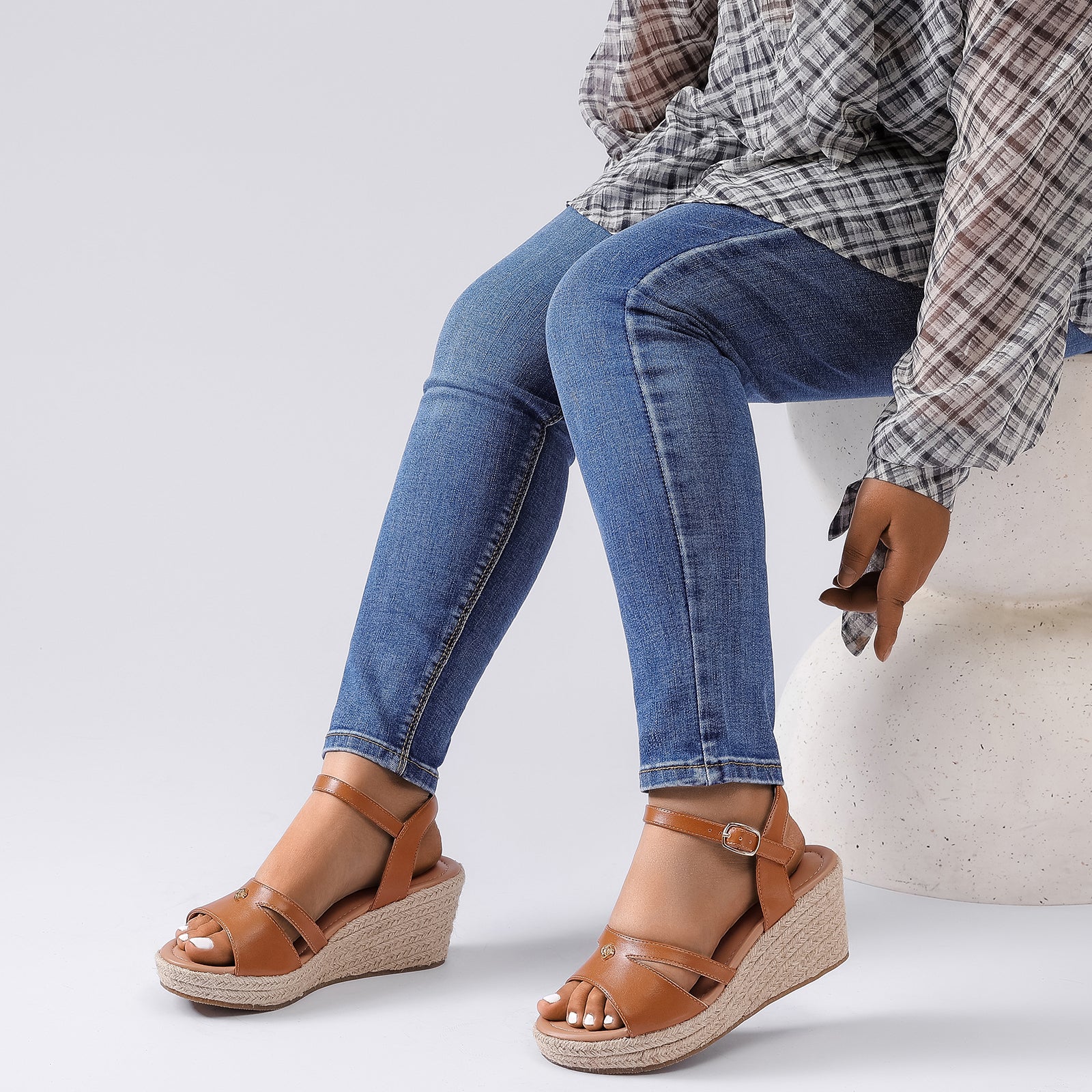 Ruiee Wide Width Wedge Sandals for Women, Ankle Strap Open Toe Casual Summer Shoes Platform Espadrille Wedge Dressy Womens Sandals.