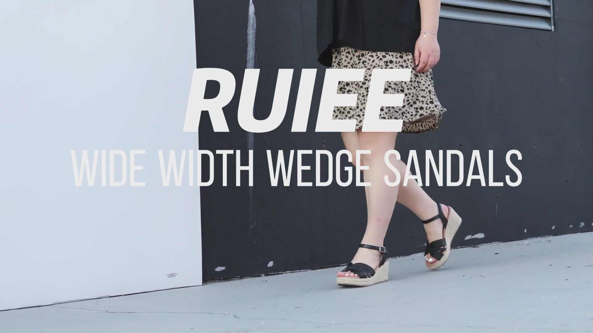 Ruiee Wide Width Wedge Sandals for Women, Ankle Strap Cute Round Toe Summer Shoes Platform Espadrille Wedge Dressy Womens Sandals.